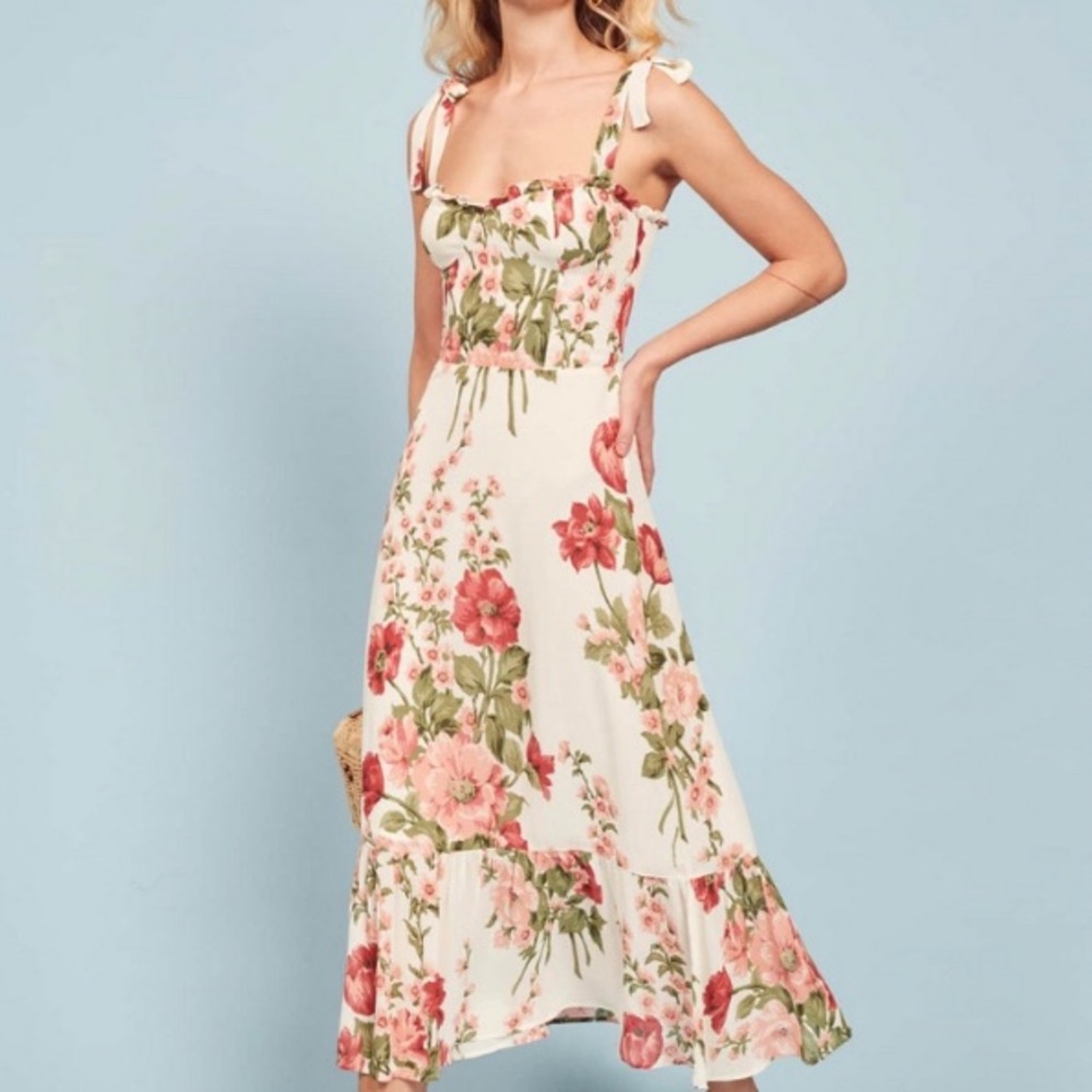 REFORMATION Nikita Etienne Floral Midi Dress